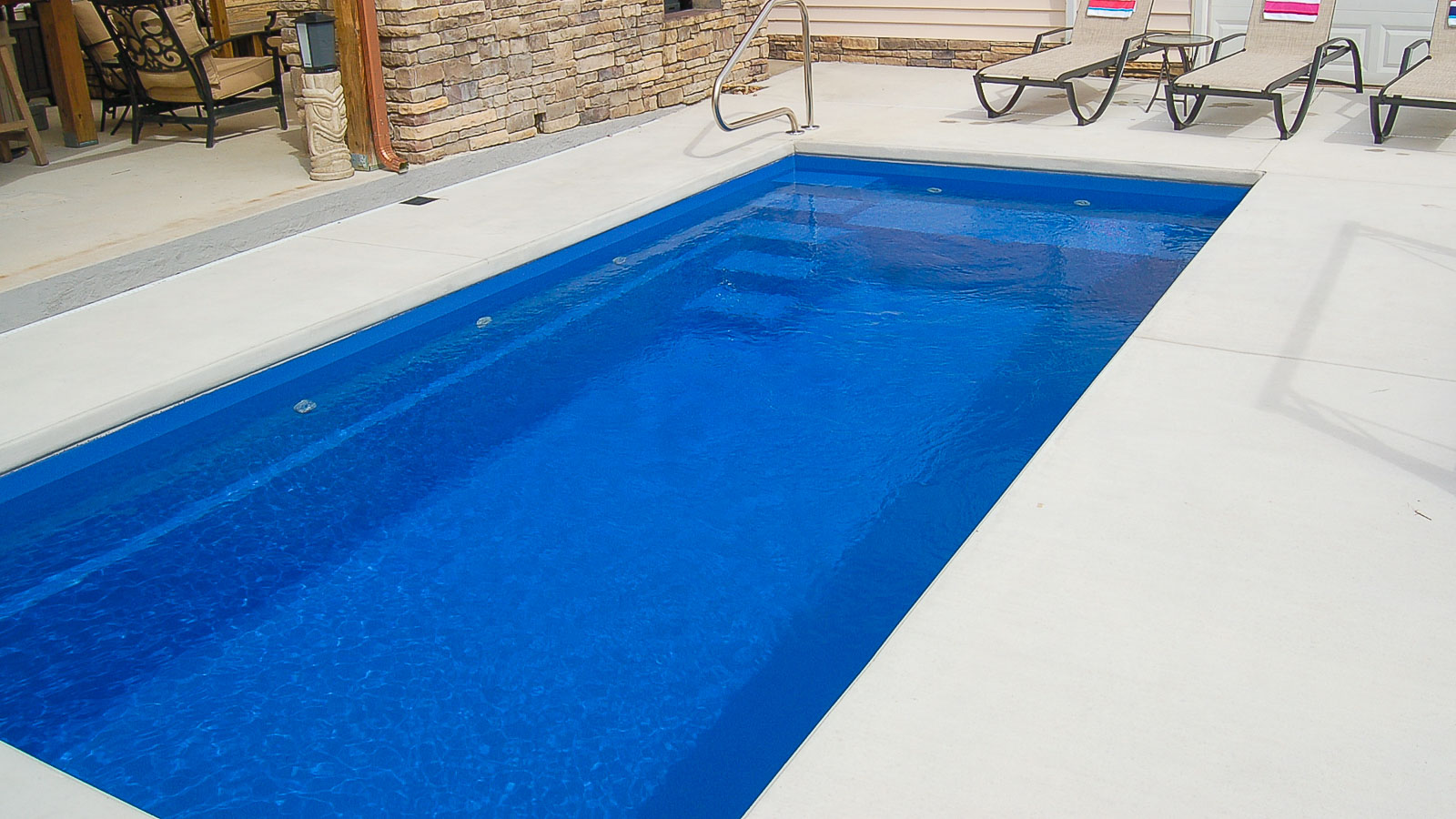 The Vision freeform fiberglass swimming pool